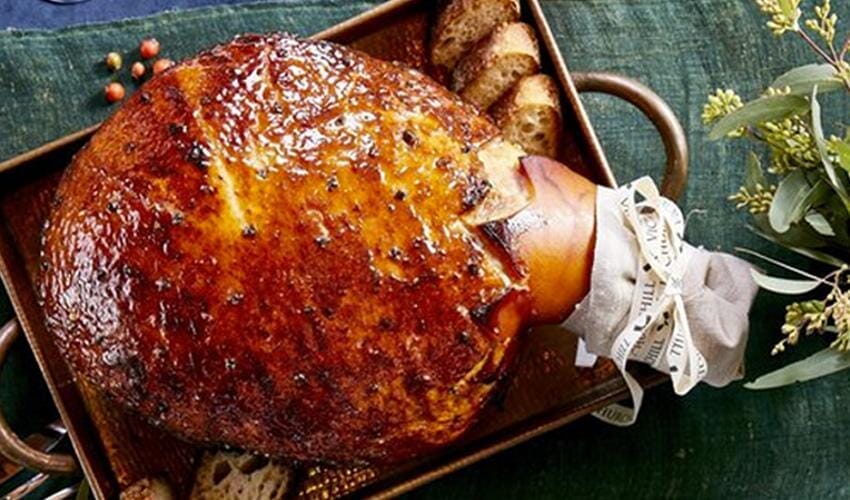 Glazed and baked pork